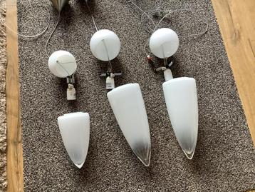 Zeldzame set Leucos Goccia murano glazen hanglampen. beschikbaar voor biedingen