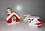 Vintage Santa keramiek plantenbakjes en huisje, Ophalen of Verzenden