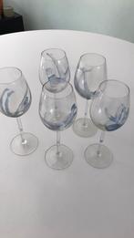 Esther Derkx wijnglazen / wine glasses frozen fountain, Overige typen, Zo goed als nieuw, Ophalen