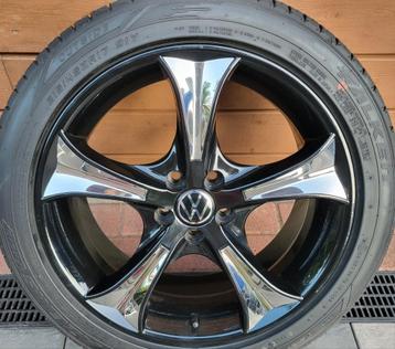 17 inch VW Polo velgen met zomerbanden 5x100  beschikbaar voor biedingen
