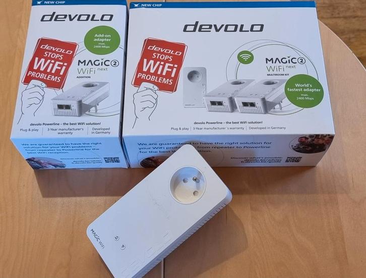 Devolo Magic 2 WiFi next – 4 WiFi + 1 LAN – Mesh Powerline, Computers en Software, WiFi-versterkers, Zo goed als nieuw, Ophalen of Verzenden