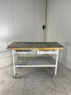Gebruikte werktafel 98 cm hoog, uit spuiterij., Ophalen, Zo goed als nieuw, 50 tot 100 cm, Minder dan 100 cm