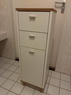 Badkamermeubel - wit/ houtlook, Huis en Inrichting, Ophalen, (Half)hoge kast, Minder dan 50 cm, Zo goed als nieuw