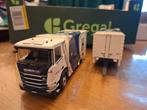 Tekno scania met wipkar Helveticor, Hobby en Vrije tijd, Modelauto's | 1:50, Ophalen of Verzenden, Zo goed als nieuw, Bus of Vrachtwagen