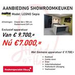 Showroomkeuken LEGNO Sepia, Ophalen, Overige typen, Nieuw, Greeploos