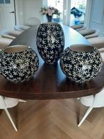 3 zwart witte vazen, Ophalen, Zwart, Aardewerk of Porselein, Zo goed als nieuw