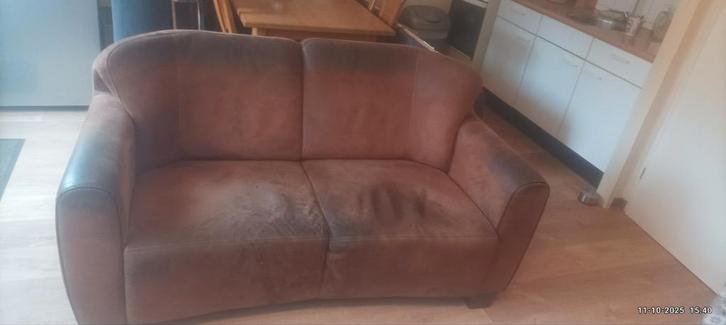 Seude 2 zits bank, Huis en Inrichting, Banken | Bankstellen, Gebruikt, Rechte bank, Tweepersoons, 150 tot 200 cm, 75 tot 100 cm