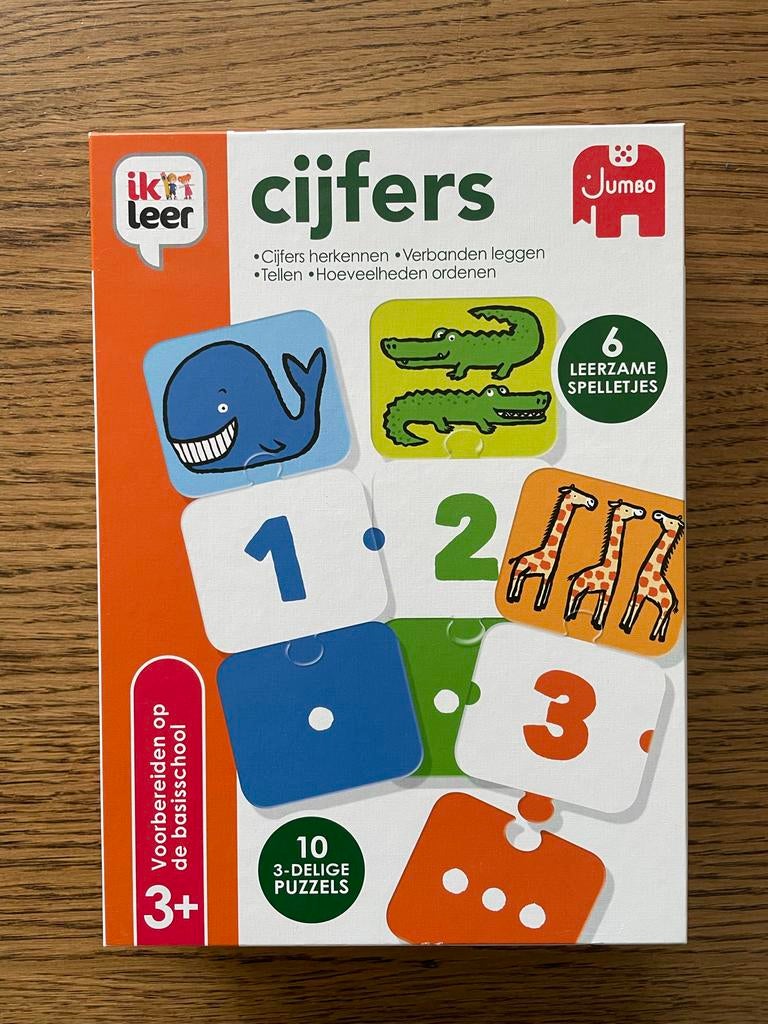 Jumbo Ik Leer Cijfers Puzzel, Ophalen, 10 tot 50 stukjes, Nieuw, 2 tot 4 jaar