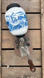 Wandmodel koffiemolen met Delfts blauw motief - vintage, Ophalen of Verzenden