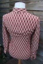 Blouse roze/ bruin Caliban mt 42, Kleding | Dames, Blouses en Tunieken, Maat 42/44 (L), Bruin, Caliban, Zo goed als nieuw