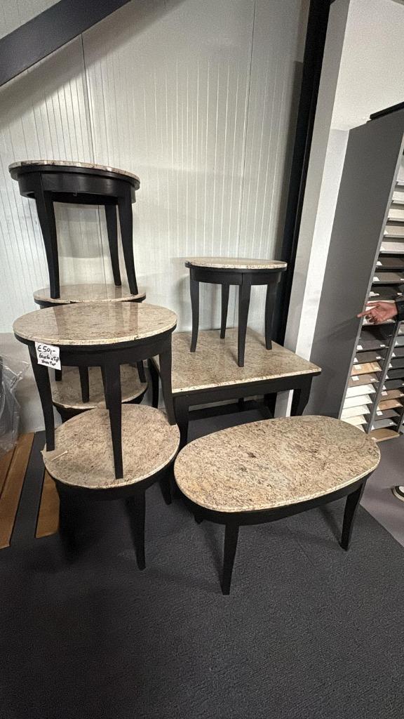 Tafels Marmer (lees omschrijving), Huis en Inrichting, Tafels | Bijzettafels, Zo goed als nieuw, Rond, 45 tot 60 cm, 55 tot 75 cm