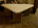 vintage travertin salontafel Italy 80er jaren, Overige vormen, 50 tot 100 cm, Minder dan 50 cm, Overige materialen