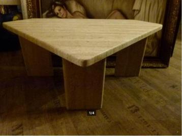 vintage travertin salontafel Italy 80er jaren beschikbaar voor biedingen