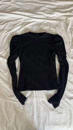Zwart shirt met poefmouwten Maat S, Zwart, Ophalen of Verzenden, Zo goed als nieuw, Lange mouw