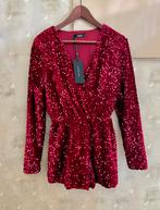 Most Wanted Glitter Velvet Burgundy Playsuit Maat M Nieuw, Maat 38/40 (M), Nieuw, Ophalen of Verzenden, Most Wanted