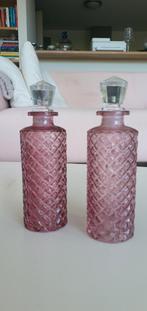 Set van 2 roze karaffen, Huis en Inrichting, Glas of Glazen, Nieuw, Ophalen of Verzenden, Glas