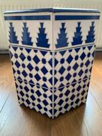 Plantenbak blauw wit, Ophalen, Kunststof, Minder dan 60 cm, Zo goed als nieuw