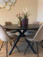 Leuke ronde eethoek, Huis en Inrichting, Tafels | Eettafels, Ophalen, Gebruikt, Rond, 100 tot 150 cm