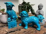 Chinese foo dog guardian hond leeuw blauw Chinees set, Antiek en Kunst, Ophalen of Verzenden