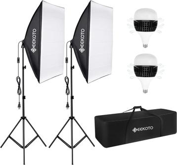 GEEKOTO Softbox set fotostudio 50 x 70 cm met lampen | Nieuw beschikbaar voor biedingen