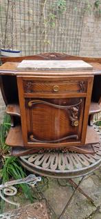 Prachtig nachtkastje + marmeren blad (brocante ), Antiek en Kunst, Antiek | Meubels | Kasten, Ophalen
