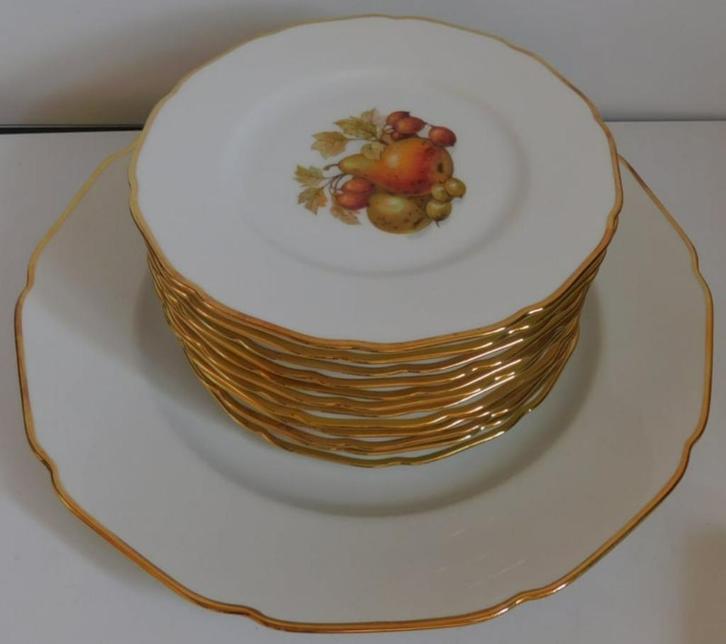 Complete Hutschenreuther Porseleinen fruitschalen set, Antiek en Kunst, Antiek | Servies los, Ophalen of Verzenden