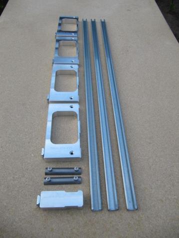 Set alu freesmal scharnieren set 4x 89x89 + rail -vernieuwd- beschikbaar voor biedingen