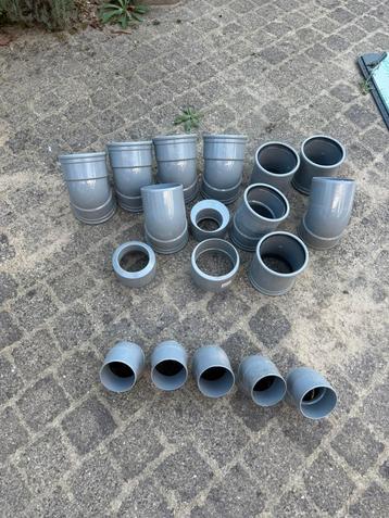 Dyka pvc schuifmoffen met rubber 110 doorsnede diverse beschikbaar voor biedingen