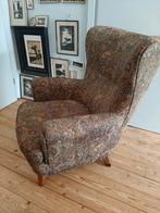 Vintage Theo Ruth x Artifort heren fauteuil wingback chair, Ophalen, Gebruikt, Vintage, 75 tot 100 cm