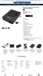 ESX Horizon HZ800A Active 8 inch underseat subwoofer, Auto diversen, Audio Design, Nieuw, Am Breilingsweg 3, 76709 Kronau, Duitsland