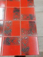 >70m2 Superleuke rode tegels met grijs/zwart blad Johnson, Huis en Inrichting, Keuken | Keukenelementen, Nieuw, Rood, Ophalen