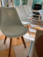 4 eettafel stoelen, Huis en Inrichting, Stoelen, Hout, Gebruikt, Wit, Ophalen of Verzenden