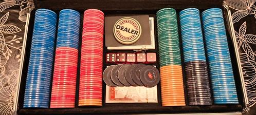 Keramische pokerset / pokerkoffer, Hobby en Vrije tijd, Gezelschapsspellen | Kaartspellen, Gebruikt, Ophalen of Verzenden