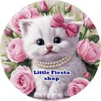 LF3966 ouwel kitten 20x4,7cm eetbare cupcake rondjes vers, Ophalen of Verzenden, Nieuw, Cupcakes, Versiering