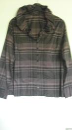 Paars/zwart ruitjes-Blouse met roezel-kraag maar 52, Kleding | Dames, Grote Maten, Ophalen of Verzenden, Nieuw, Paars, Blouse of Tuniek