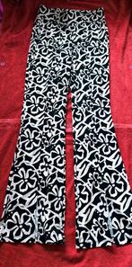 Zoso Travelstof Flared Broek Zwart/Wit - Nieuw!  Maat M., Maat 38/40 (M), Zwart, Nieuw, Ophalen of Verzenden