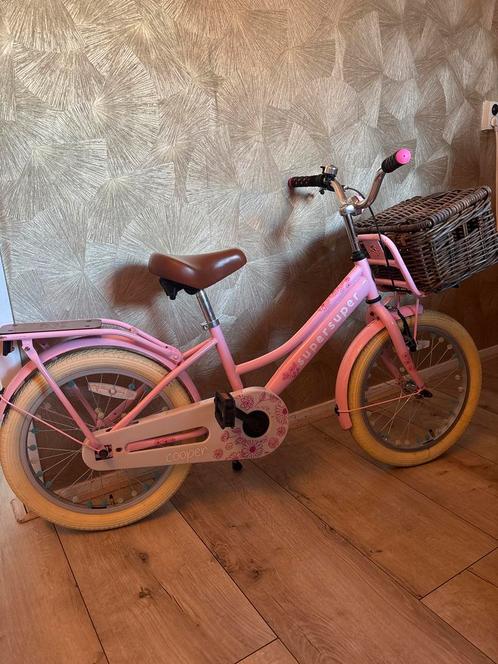 Meisjesfiets Supersuper Cooper 18 inch, Fietsen en Brommers, Fietsen | Meisjes, Gebruikt, 18 inch, Handrem, Ophalen