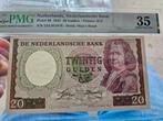 20 Gulden Bankbiljet-Boerhaave 1955-PMG 35., Verzenden, 25 gulden, Los biljet