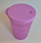 Tupperware Trendy bekers met rietjes deksel 330ML, Ophalen of Verzenden, Zo goed als nieuw, Paars, Beker of Kan