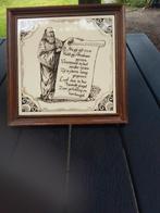 Abraham 50 jaar tegel in houten lijst 24 x 24 cm, Ophalen, Hout, Minder dan 50 cm, Minder dan 50 cm