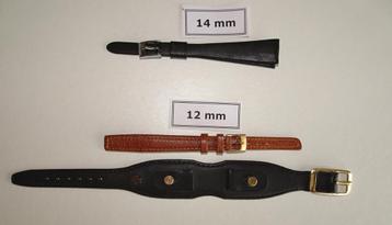 Vintage horlogeband leer 12/14mm beschikbaar voor biedingen