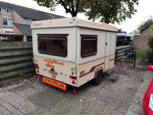 Estarel C34 Vintage vouwcaravan origineel, Caravans en Kamperen, Caravans, Particulier, tot en met 3, Rondzit, Luifel, Ophalen