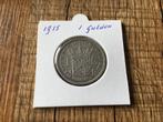 Munt 1915 1 gulden Nederland Wilhelmina zilver, Ophalen of Verzenden, Koningin Wilhelmina, 1 gulden, Zilver