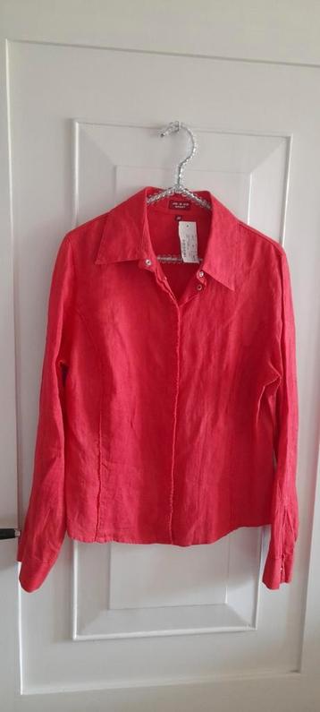 Josephine & Co koraalrode nieuwe linnen blouse nieuw beschikbaar voor biedingen