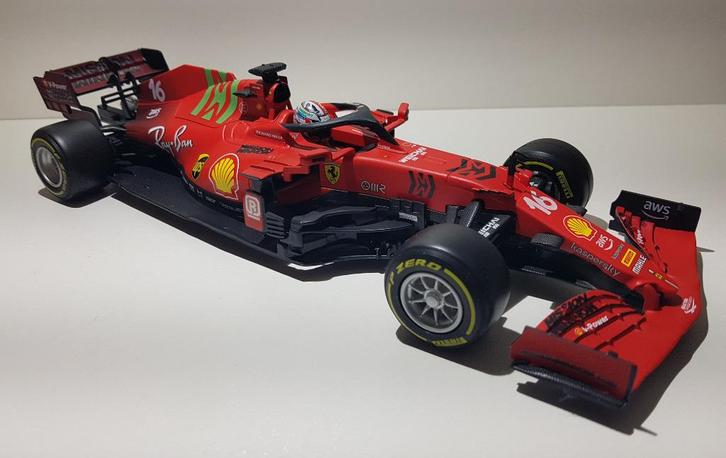 F1 Ferrari SF21 Charles Leclerc Mission Winnow Livery 1/18, Hobby en Vrije tijd, Modelauto's | 1:18, Nieuw, Auto, Bburago, Ophalen of Verzenden