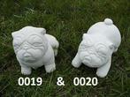 Salty dog`s honden. buldog, Ophalen, Nieuw, Beton, Dierenbeeld