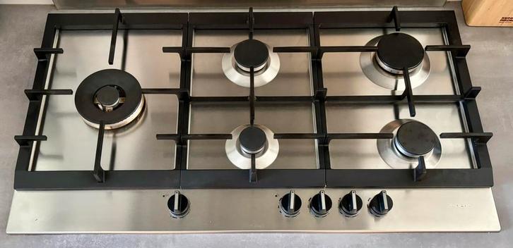 Inbouw gaskookplaat Siemens Studio Line 90cm, Witgoed en Apparatuur, Kookplaten, Gebruikt, Inbouw, Gas, 5 kookzones of meer, Ophalen