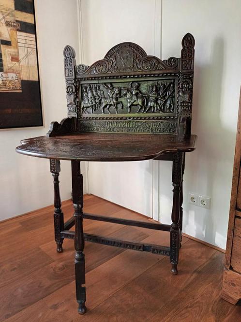 Antiek Engelse schrijftafel uit 1627 zie omschrijving, Antiek en Kunst, Antiek | Meubels | Tafels, Ophalen