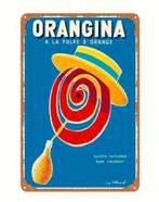 Orangina reclamebord emaille, Ophalen of Verzenden