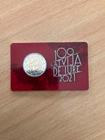 Letland 2 Euro 2021 - 100 Jaar ‘De Jure’ coin card, Postzegels en Munten, Munten | Europa | Euromunten, Verzenden, 2 euro, Losse munt